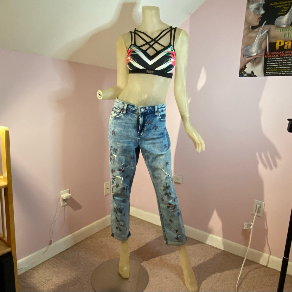 Lucky Brand Sienna Slim Embroidered BF Jeans - Picture 3 of 9
